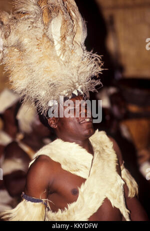 Traditionelles Zulu dance Stockfoto