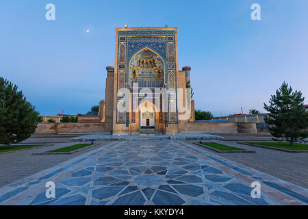 Gur Emir Mausoleum auch als Grab des Tamerlane, in Samarkand, Usbekistan bekannt. Stockfoto