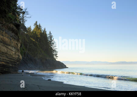 Mystic Strand, Juan de Fuca Coastal Trail in der Nähe von Vancouver Island, sooke, British Columbia, Kanada Stockfoto