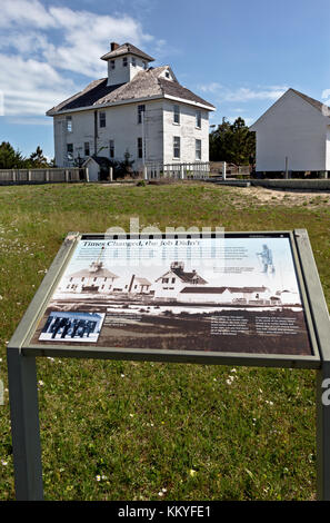 Nc-00998-00... North Carolina - das alte Leben speichern Station/Coast Guard Station jetzt in der Cape Lookout Historic Village Area von Cape Lookout erhalten Stockfoto