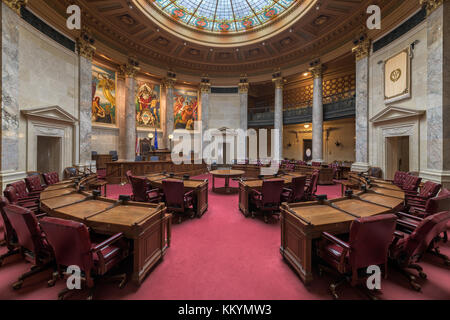 Senat Kammer in der Wisconsin State Capitol in Madison, Wisconsin Stockfoto