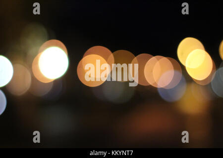 Bokeh Straße Licht Nacht Hintergrund Textur Slowakei Stockfoto
