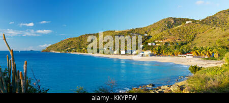 Panorama auf der Johnson auf Turners Beach in Antigua, die südwestliche Ecke der Insel. Stockfoto