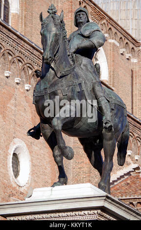 Die colleoni Monument Reiterstandbild von Bartolomeo Colleoni, ausgeführt von Andrea Del Verrocchio in 1480-1488 Stockfoto