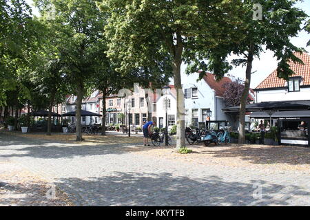 Malerische Vischmarkt Square, Innere Stadt Harderwijk, Niederlande Stockfoto