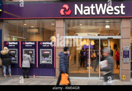 NatWest Bank, Northumberland St, Newcastle upon Tyne, England, Großbritannien Stockfoto