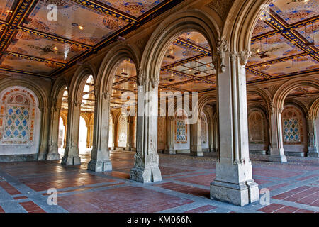 Unterführung der Bethesda Terrace im Central Park von New York City. Stockfoto
