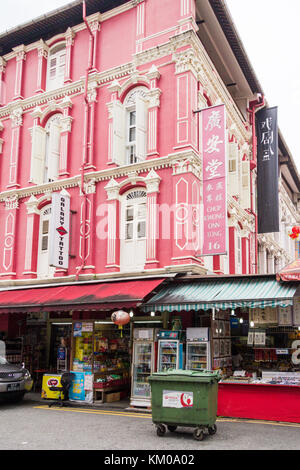 Typische Architektur, Smith Street, Chinatown, Singapur Stockfoto