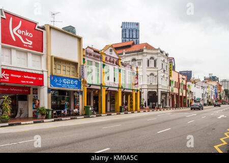 Typisch chinesischen Geschäftshäusern, South Bridge Road, Chinatown, Singapur Stockfoto