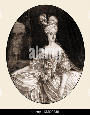 Marie Antoinette oder Maria Antonia Josepha Johanna, 1755 - 1793, Königin von Frankreich, Stockfoto