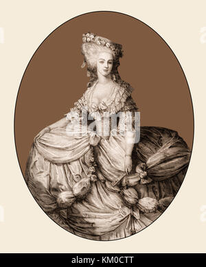 Prinzessin Marie-Louise Thérèse von Savoy-Carignan, princesse de Lamballe, 1749-1792 Stockfoto