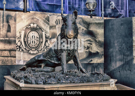 In Australien Sydney die antike Statue von einem Eber Stockfoto