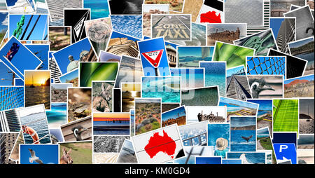 Meine eigenen Bilder aus aller Australien in einem Patchwork Stockfoto