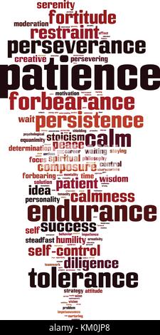 Geduld Wort cloud Konzept. Vector Illustration Stock Vektor