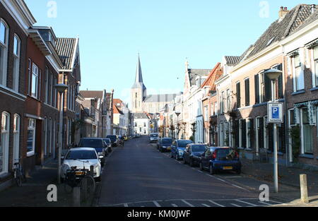 Großen mittelalterlichen St. Nicolaaskerk (Bovenkerk - Saint Nicolas Kirche), Innere Stadt Kampen, Niederlande Stockfoto