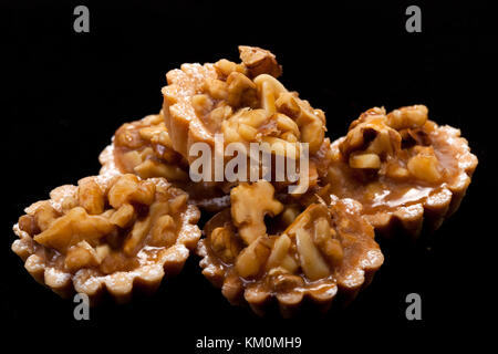 Stolz cookies mit Muttern und Karamell Stockfoto