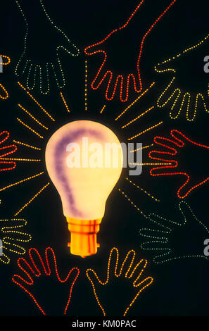 Single Light Display - Teil von Blackpool jährliche Illuminationen. Stockfoto