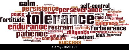 Toleranz Wort cloud Konzept. Vector Illustration Stock Vektor
