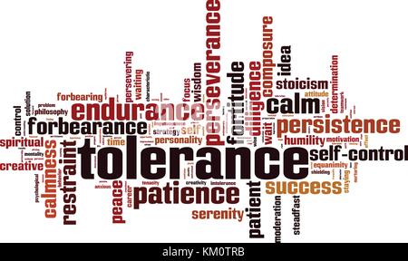 Toleranz Wort cloud Konzept. Vector Illustration Stock Vektor