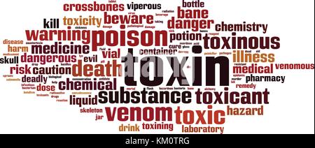 Toxin Wort cloud Konzept. Vector Illustration Stock Vektor