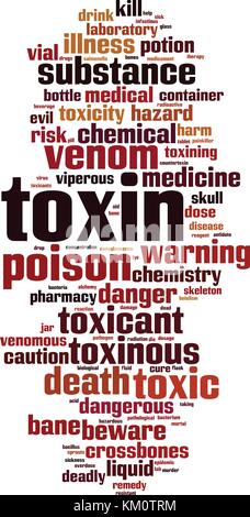 Toxin Wort cloud Konzept. Vector Illustration Stock Vektor