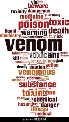 Venom Wort cloud Konzept. Vector Illustration Stock Vektor