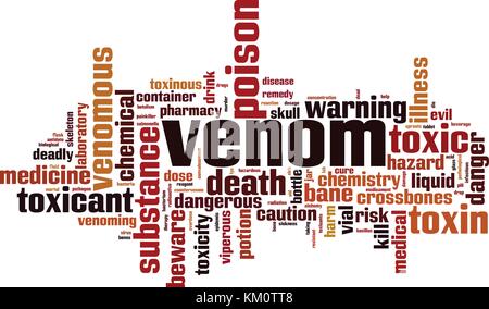 Venom Wort cloud Konzept. Vector Illustration Stock Vektor