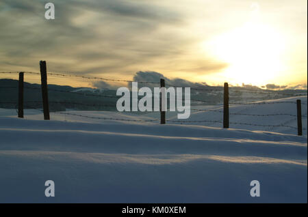 Schnee auf der Hochebene von Asiago, Vicenza, Venetien, Italien Stockfoto