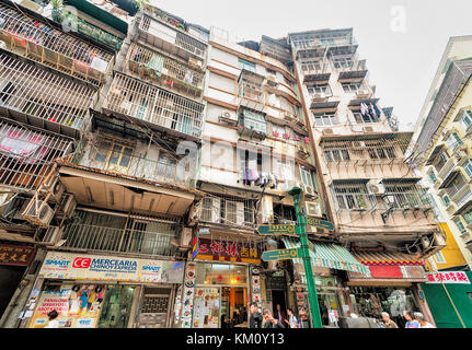 Macao, China - 8. März 2016: Touristen in der Innenstadt in Einkaufszentrum, Macao, China. Stockfoto