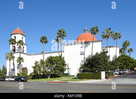 San Juan Capistrano, Ca - Dezember 1, 2017: Mission Basilika. Die Pfarrkirche nordwestlich der Mission San Juan Capistrano befindet. Stockfoto