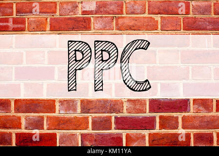 Konzeptionelle Ansage Text Inspiration zeigt PPC – Pay per Click. Geschäftskonzept für Internet-SEO-Geld, geschrieben auf altem Background Stockfoto