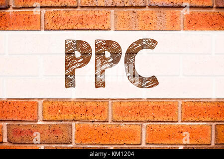 Konzeptionelle Ansage Text Inspiration zeigt PPC – Pay per Click. Geschäftskonzept für Internet-SEO-Geld, geschrieben auf altem Background Stockfoto
