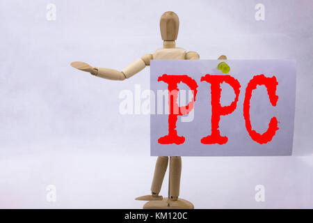 Konzeptionelle Handschrift Text-Inspiration zeigt PPC - Pay per Click Business Concept for Internet SEO Money geschrieben auf Haftnotiz-Skulptur Stockfoto