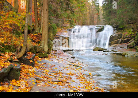 Wasserfall mummelfall im Riesengebirge, Tschechien Stockfoto