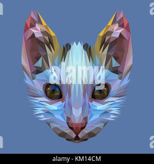 Cat Low Poly Design. Dreieck Vector Illustration. Stockfoto