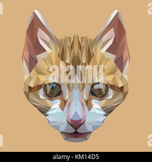 Cat Low Poly Design. Dreieck Vector Illustration. Stockfoto