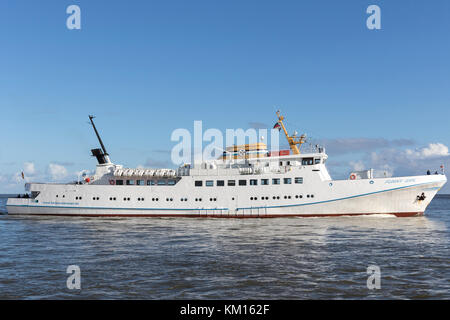 Touristische Dampfgarer Funny Girl, im Besitz von cassen Eils, die älteste Reederei bietet Transport nach Helgoland. Stockfoto