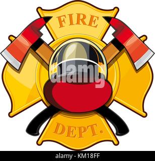 Feuerwehr Abzeichen Stock Vektor