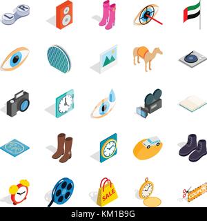 Marke der Kleidung set Symbole, isometrische Stil Stock Vektor