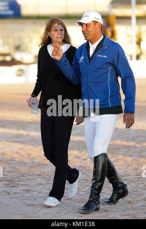 WELLINGTON, FL - MÄRZ 02: Athina Onassis Roussel Alvaro de Miranda Neto nimmt am 2. März 2014 am Winter Equestrian Festival im Palm Beach International Equestrian Centre in Wellington, Florida, Teil. Personen: Athina Onassis Roussel Alvaro de Miranda Neto Stockfoto