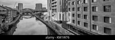 Luftbild von Salford Akkord Brücke Stockfoto