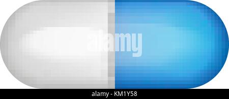 Realistische medizinische Pille Kapsel. 3d Drogen und Tabletten Sammlung. Arzneimittel Konzept. auf weißem Hintergrund. Vector Illustration. Stock Vektor