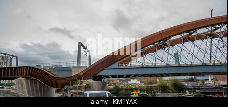 Luftbild von Salford Akkord Brücke Stockfoto