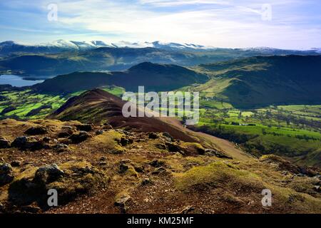 Schnee auf den Gipfeln der helvellyn Bereich März 2017 Stockfoto