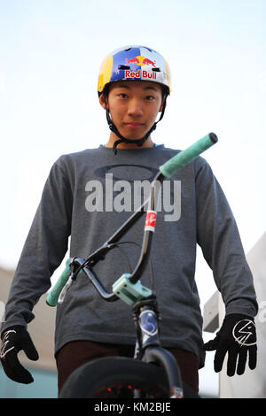 Okayama, Japan. Dezember 2017. Rimu Nakamura Radfahren : Japan National BMX Freestyle Park Championships Elite Finale 2017 im Shimoishii Park in Okayama, Japan . Quelle: AFLO SPORT/Alamy Live News Stockfoto