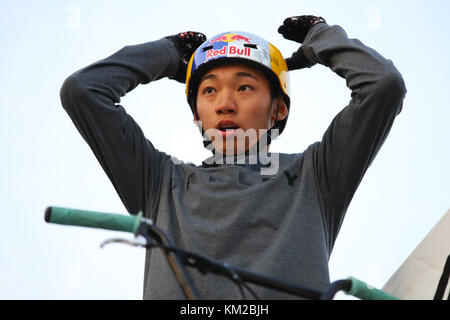 Okayama, Japan. Dezember 2017. Rimu Nakamura Radfahren : Japan National BMX Freestyle Park Championships Elite Finale 2017 im Shimoishii Park in Okayama, Japan . Quelle: AFLO SPORT/Alamy Live News Stockfoto