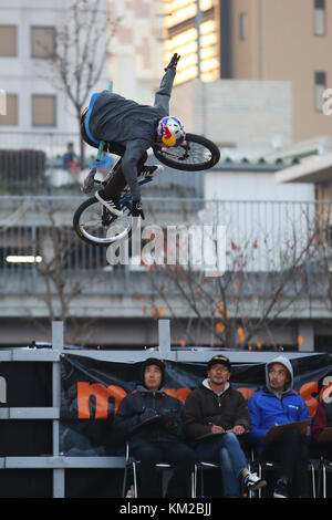 Okayama, Japan. Dezember 2017. Rimu Nakamura Radfahren : Japan National BMX Freestyle Park Championships Elite Finale 2017 im Shimoishii Park in Okayama, Japan . Quelle: AFLO SPORT/Alamy Live News Stockfoto