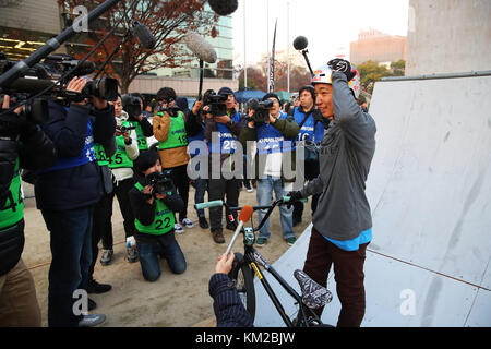 Okayama, Japan. Dezember 2017. Rimu Nakamura Radfahren : Japan National BMX Freestyle Park Championships Elite Finale 2017 im Shimoishii Park in Okayama, Japan . Quelle: AFLO SPORT/Alamy Live News Stockfoto