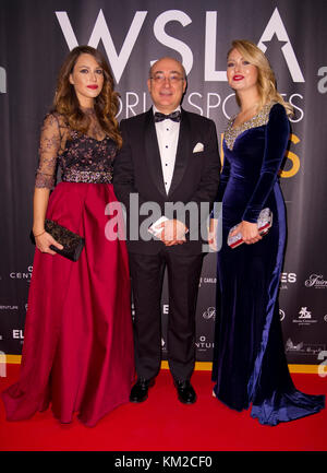 Monaco, Monte Carlo - 2. Dezember 2017: Monaco World Sports Legends Award mit Botschafter von Monaco in Italien, S.E. Mr. Cristiano Gallo und Gästen | Nutzung weltweit Stockfoto