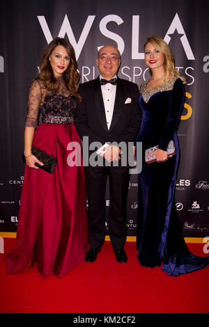 Monaco, Monte Carlo - 2. Dezember 2017: Monaco World Sports Legends Award mit Botschafter von Monaco in Italien, S.E. Mr. Cristiano Gallo und Gästen | Nutzung weltweit Stockfoto